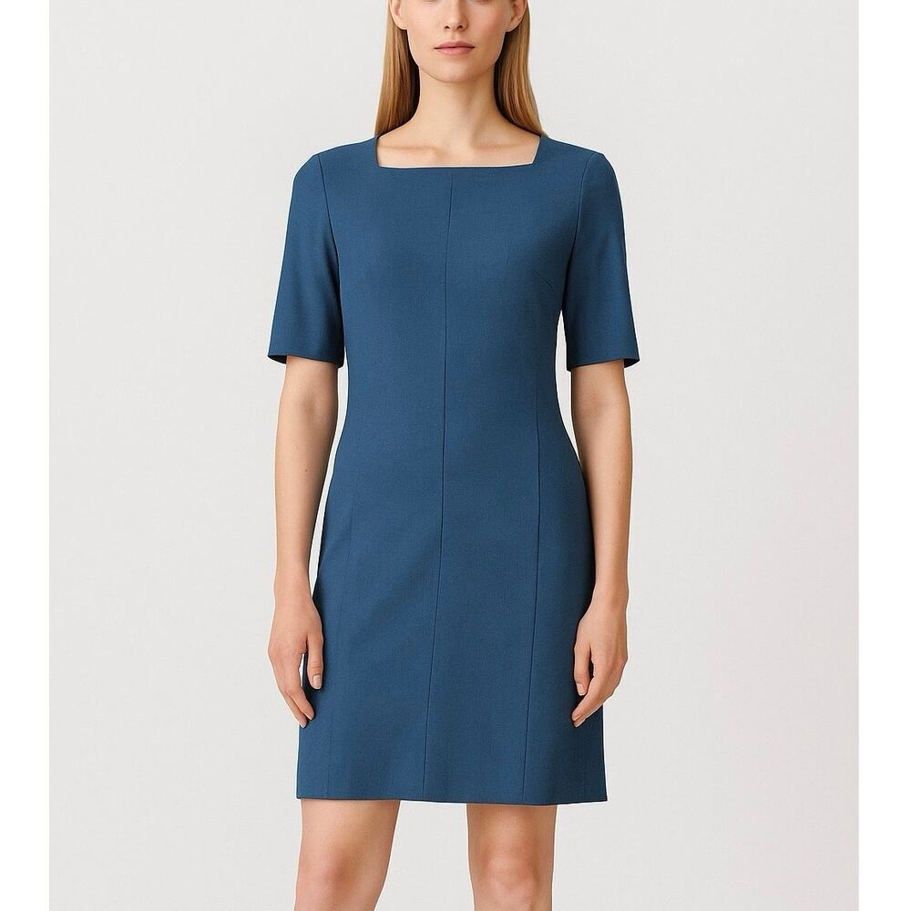 MM.LaFleur Emily Sheath Dress Blue Size 4